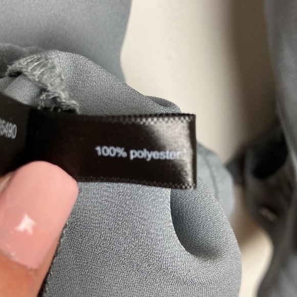 Semi-Sheer Professional/Night Out Button Down Blouse w/ Adjustable Sleeve Length - Picture 7 of 7